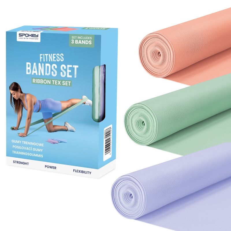Spokey Set of 3 RIBBON TEX SET fitness bands készlet SPK-943102