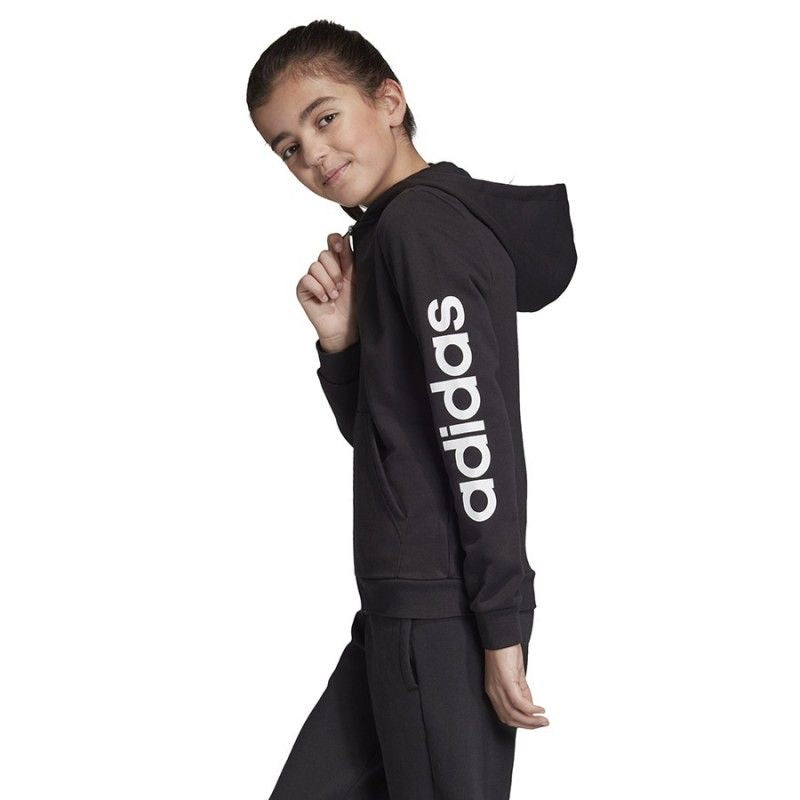 Sweatshirt adidas YG E LIN FZ HD JR EH6124 black - Sportmania.hu