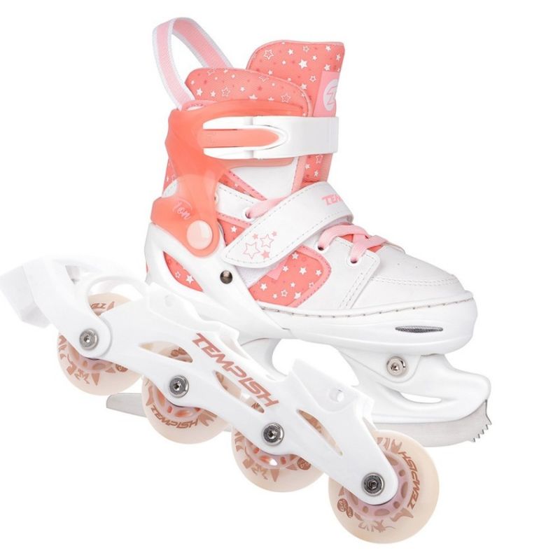 Tempish RS Ton Duo Led Jr gyerek Adjustable Skates fehér cipő