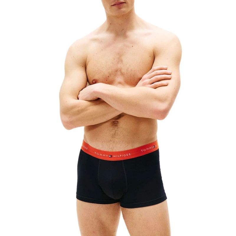 Tommy Hilfiger 3-Pack Men's Boxer Briefs Navy Cotton kék férfi alsónemű