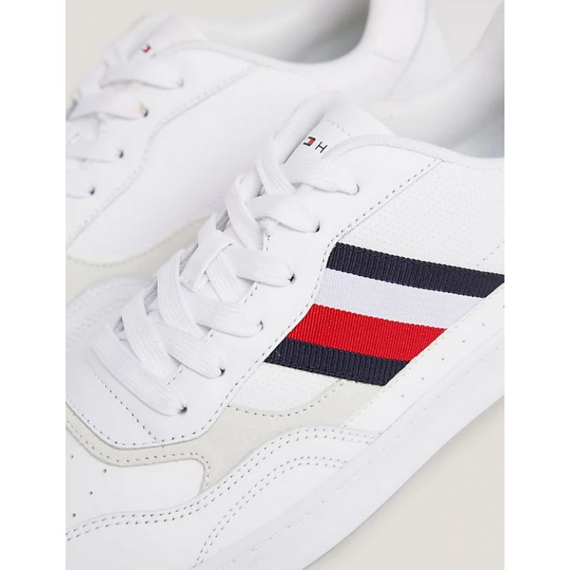 Tommy Hilfiger Court Cupsole Retro Lth Stripes M FM0FM04828YBS Cipő - Sportmania.hu