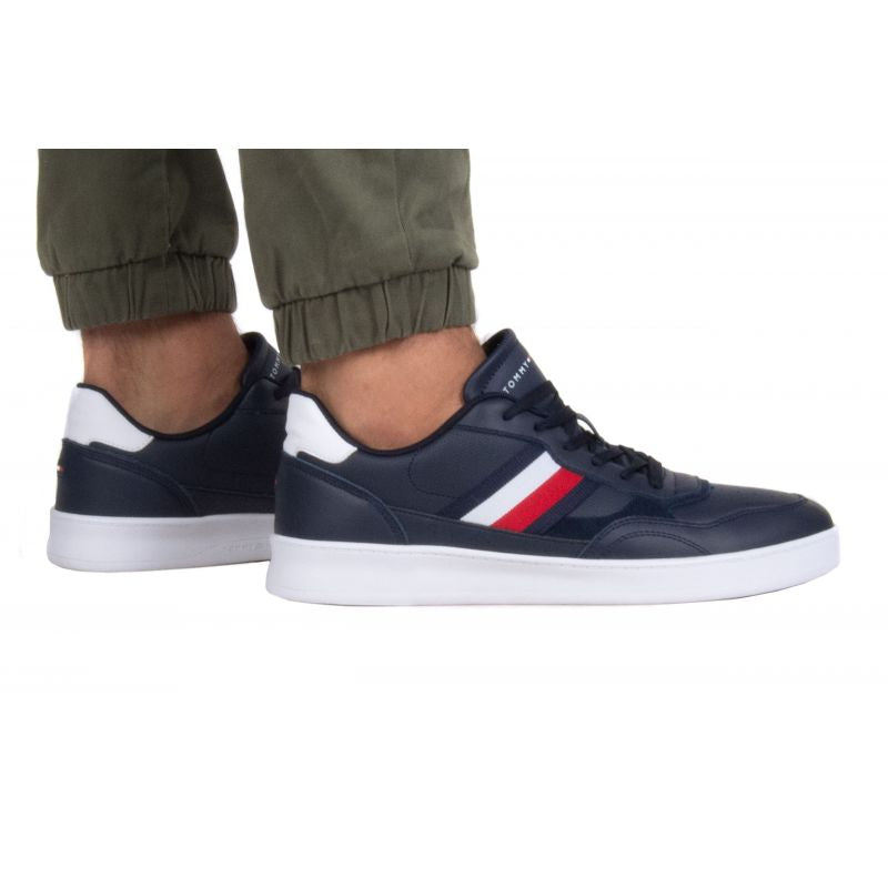Tommy Hilfiger Court Cupsole Retro Lth Stripes M Utcai férfi FM0FM04828DW5
