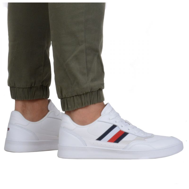 Tommy Hilfiger Court Cupsole Retro Lth Stripes M Utcai férfi FM0FM04828YBS