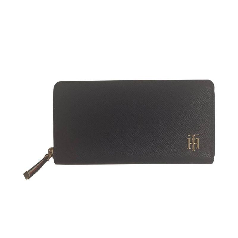 Tommy Hilfiger Saffiano Large Women's Wallet Black - uniwersalny pénztárca AW0AW08507-CJM