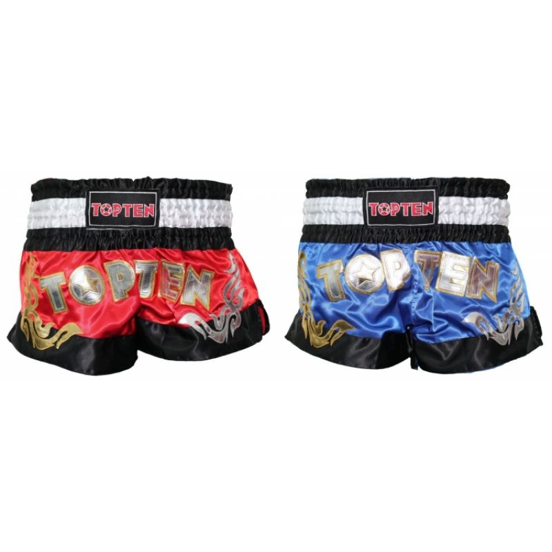 TOP TEN Kickboxing shorts "TOP TEN" czerwony+l rövidnadrág