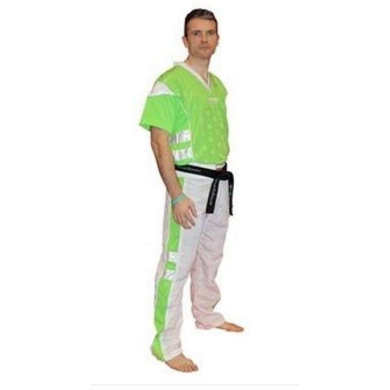TOP TEN NEON kickboxing outfit green and white fehér