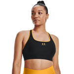 Under Armour Armour Mid Keyhole fekete-sárga női Sportmelltartó