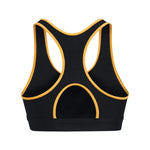Under Armour Armour Mid Keyhole fekete-sárga női Sportmelltartó