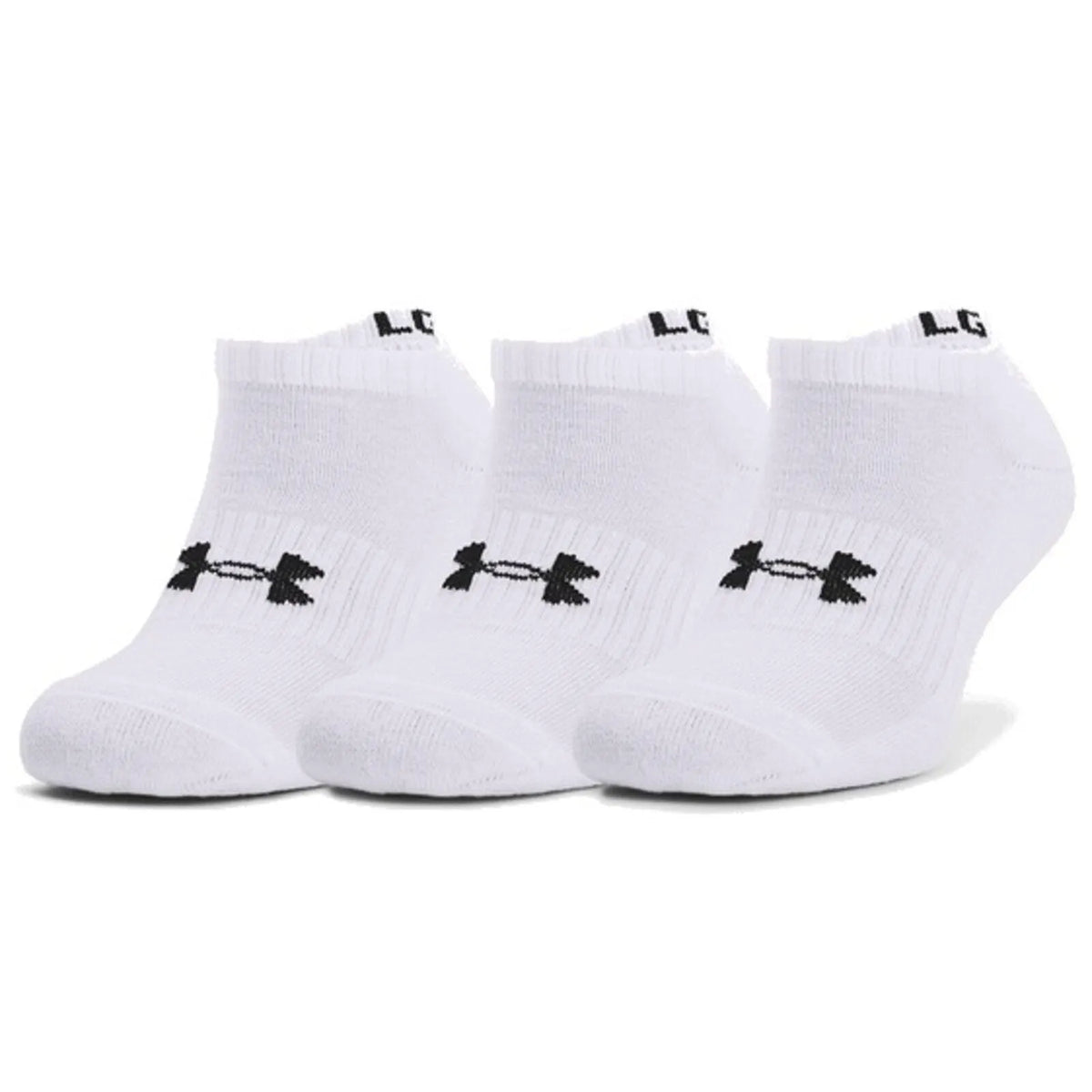 Under Armour Core No Show 3 darabos szett, fehér Zokni 1363241-100