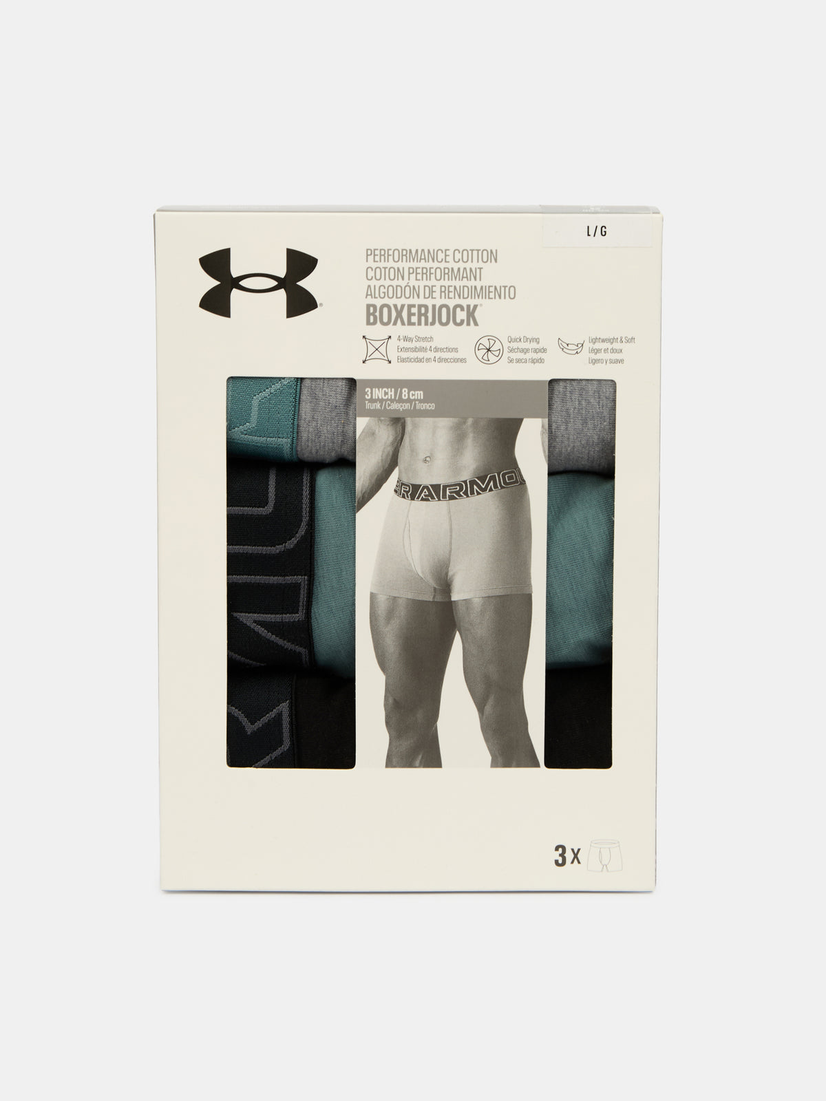 Under Armour Férfi boxeralsó M UA Perf Cotton 3in - 3pk alsónemű