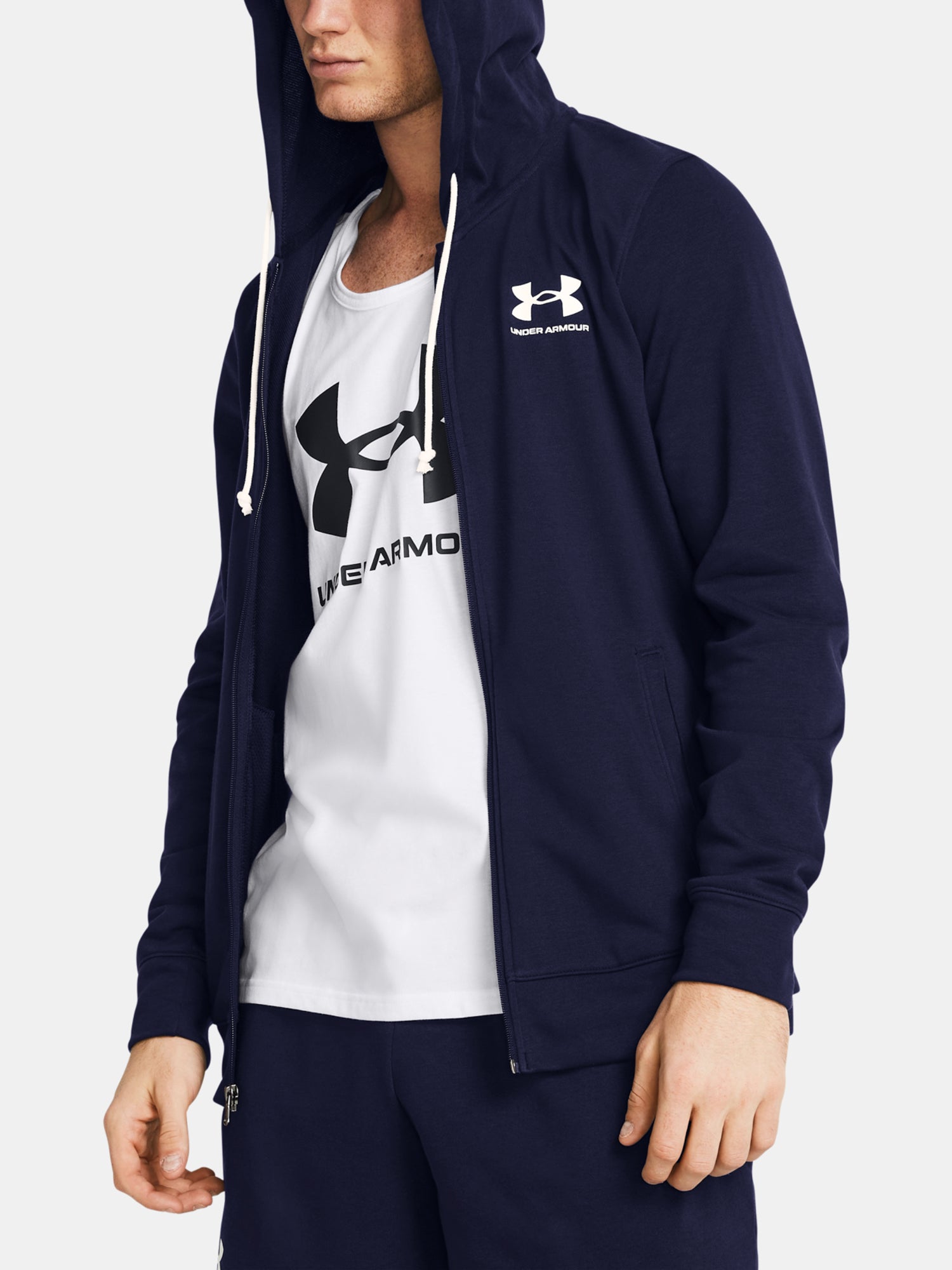 Under Armour Férfi cipzárral UA Rival Terry LC FZ Kapucnis pulóver