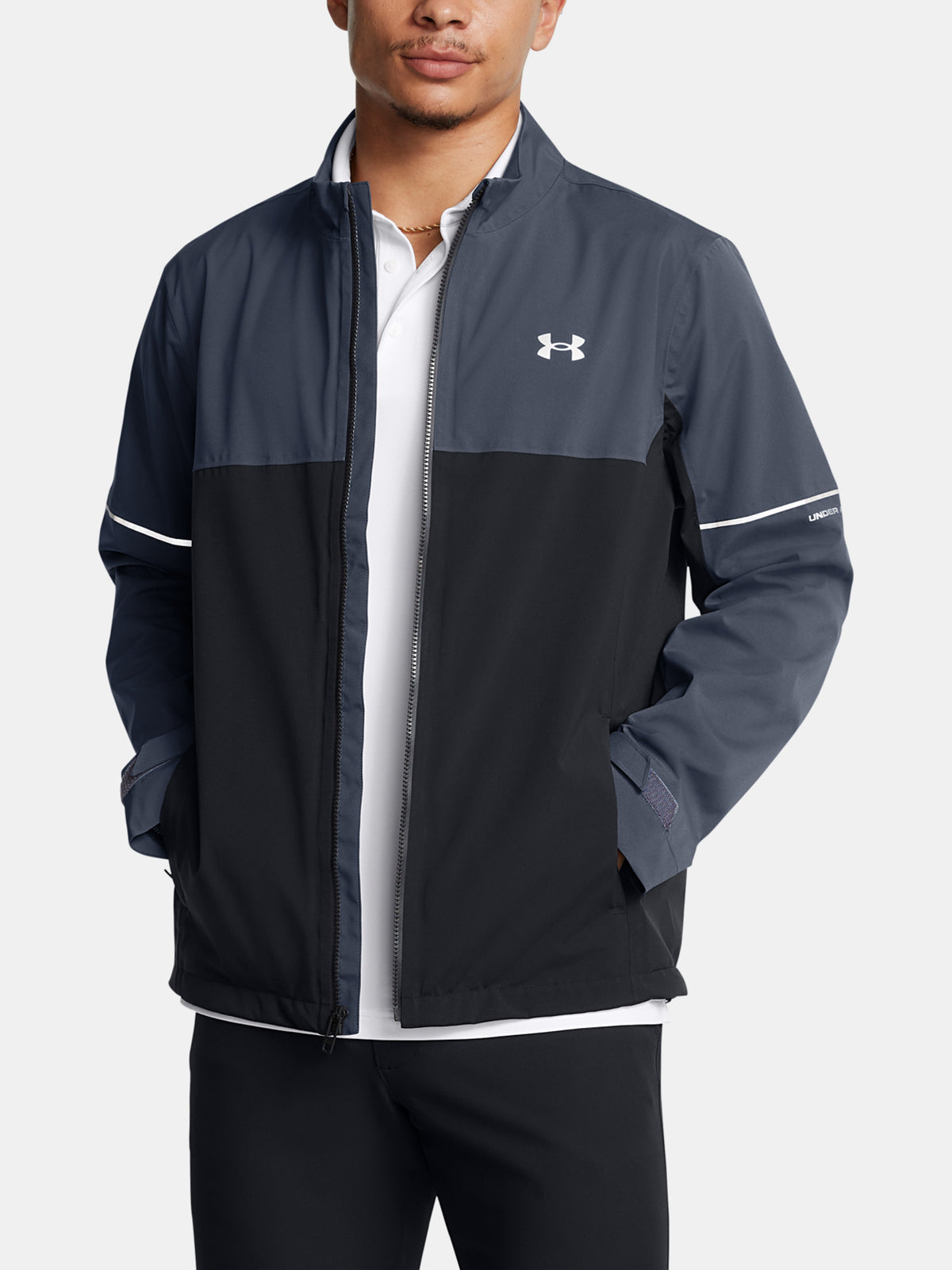 Under Armour Férfi DRIVE RAIN JACKET-GRY Kapucnis pulóver
