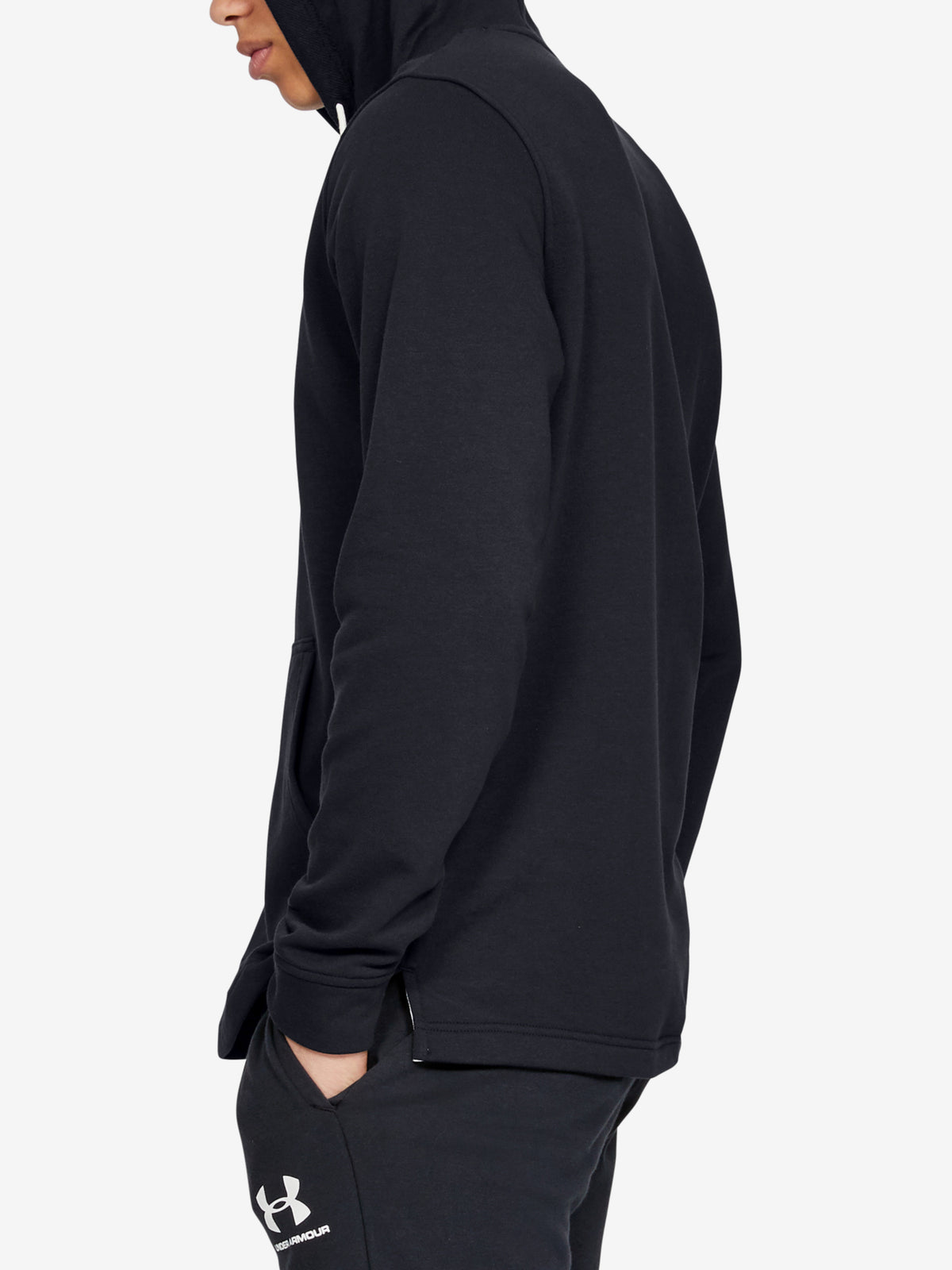 Under Armour Férfi kapucnis Sportstyle Terry Logo Hoodie fekete pulóver
