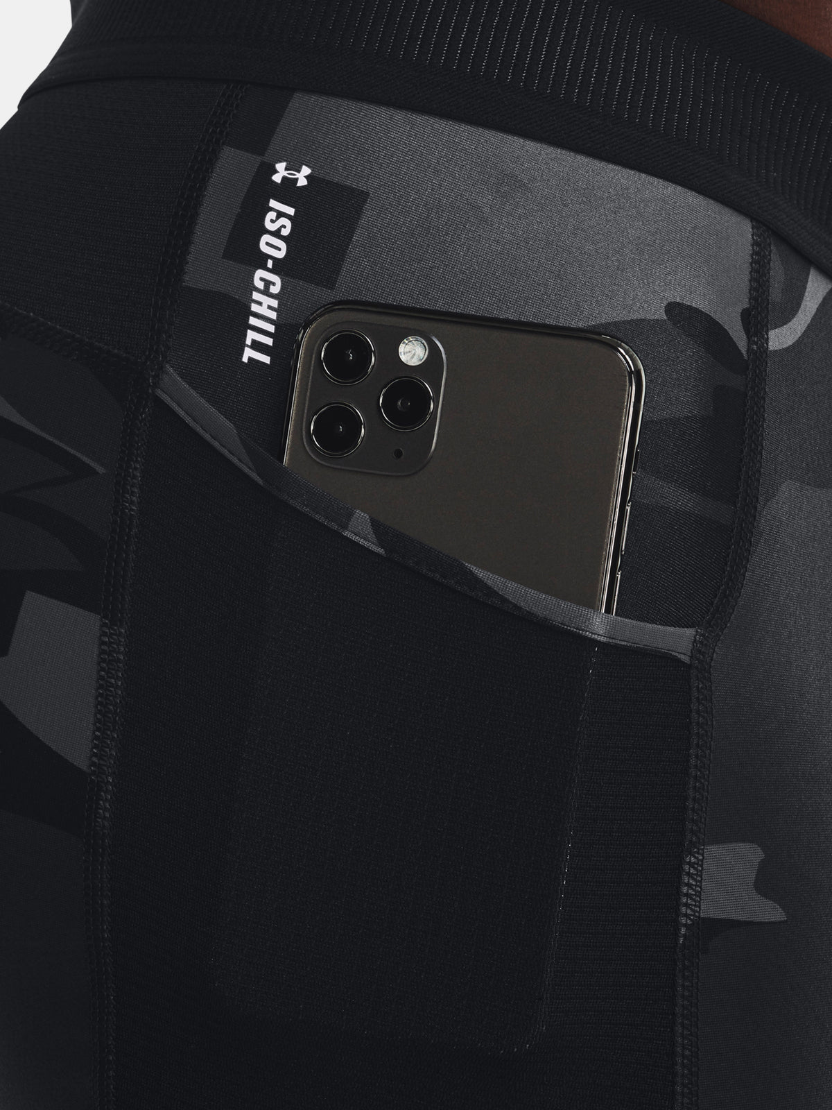 Under Armour Férfi kompressziós HG IsoChill Prnt leggings, fekete