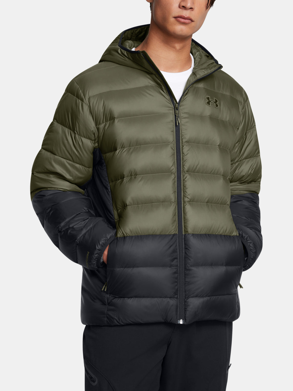 Under Armour Férfi LEGEND DOWN HOODED JACKET-GRN Kapucnis pulóver