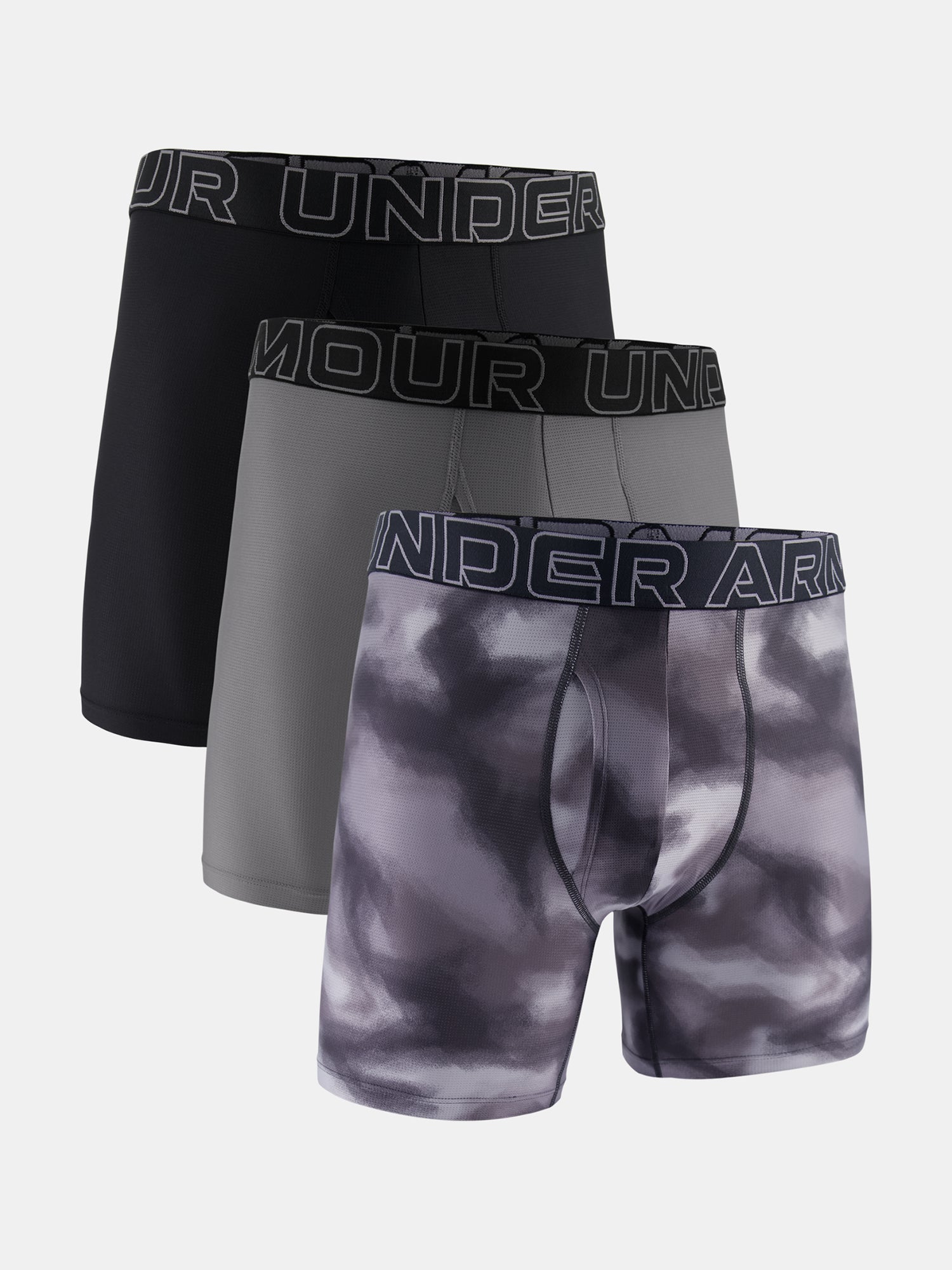 Under Armour Férfi M UA Perf Tech Mesh 6in boxeralsó (3db) alsónemű
