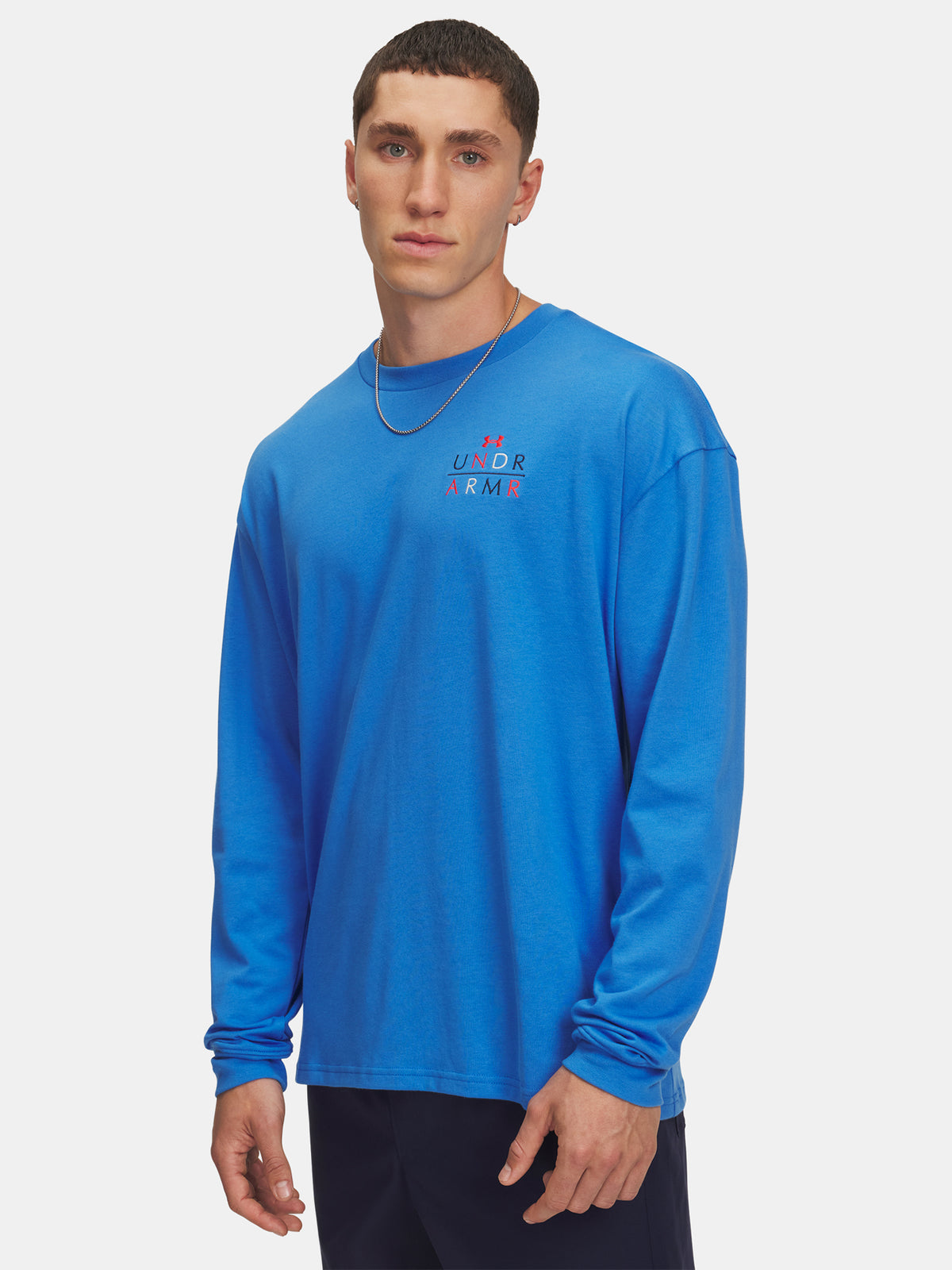 Under Armour Férfi póló UA HWT MODERN SPORT OS LS-BLU Póló