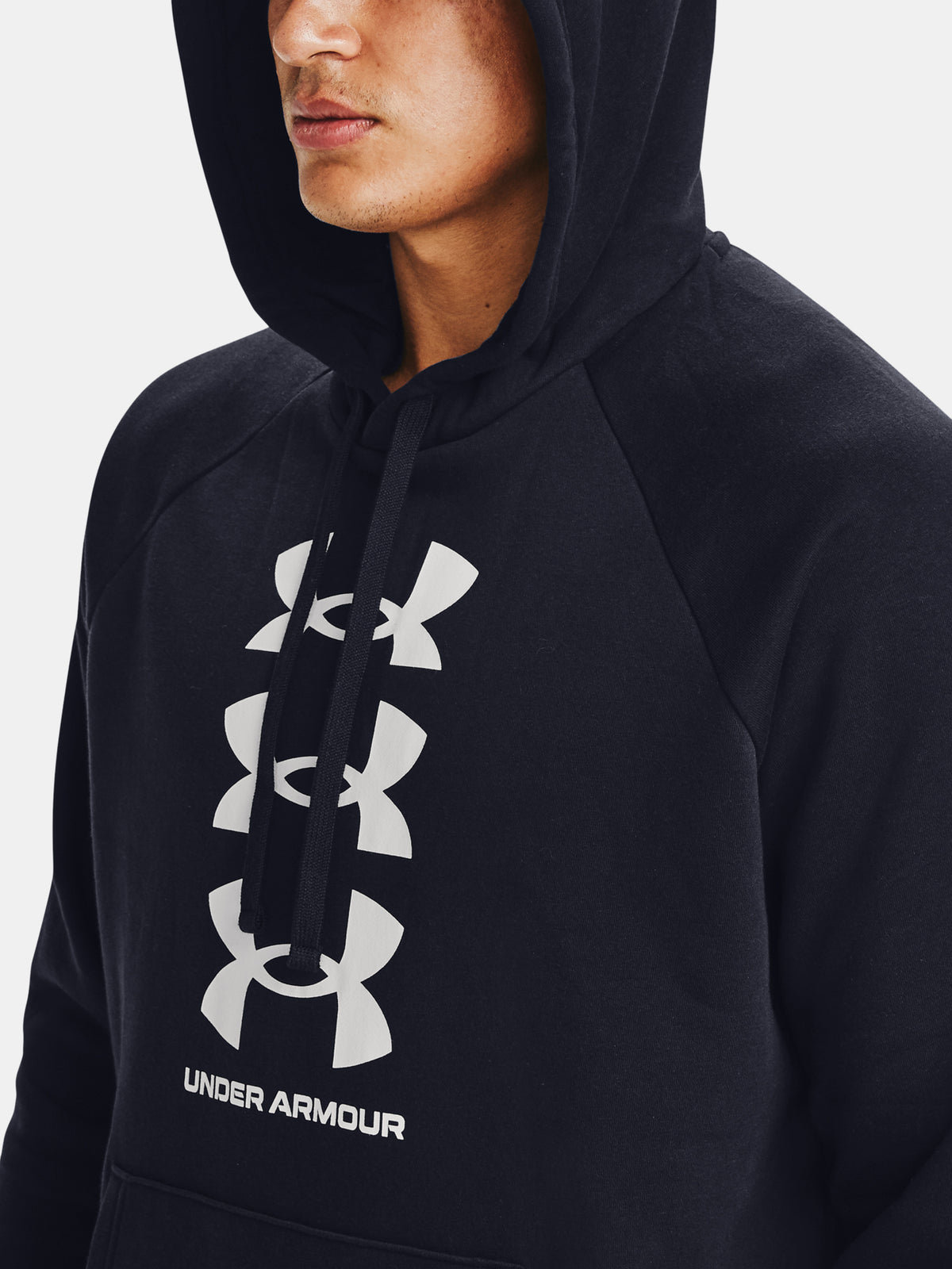 Under Armour Férfi Rival Flc Multilogo HD fekete pulóver