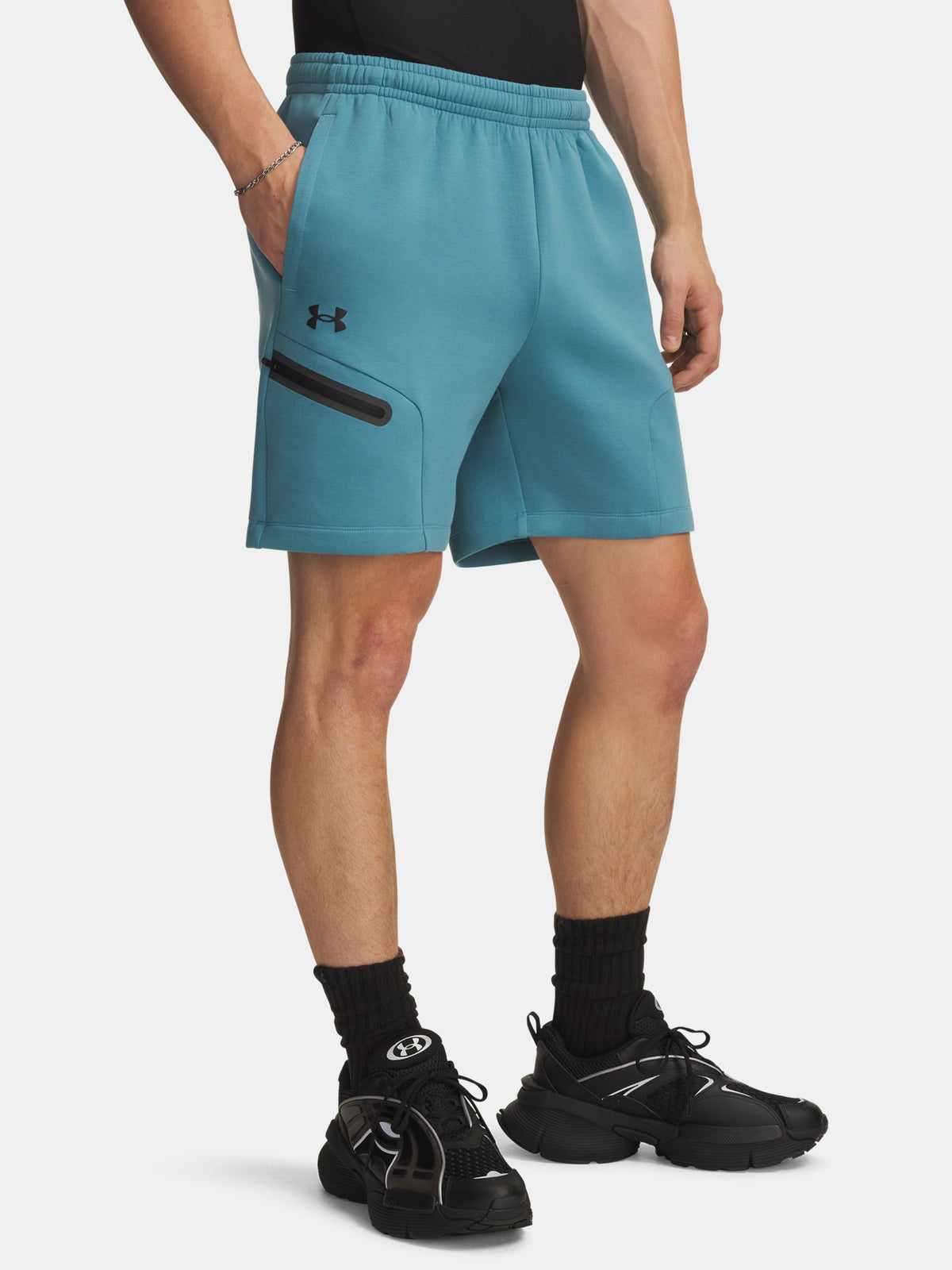Under Armour Férfi rövidnadrág UA Unstoppable Flc Shorts kék nadrág