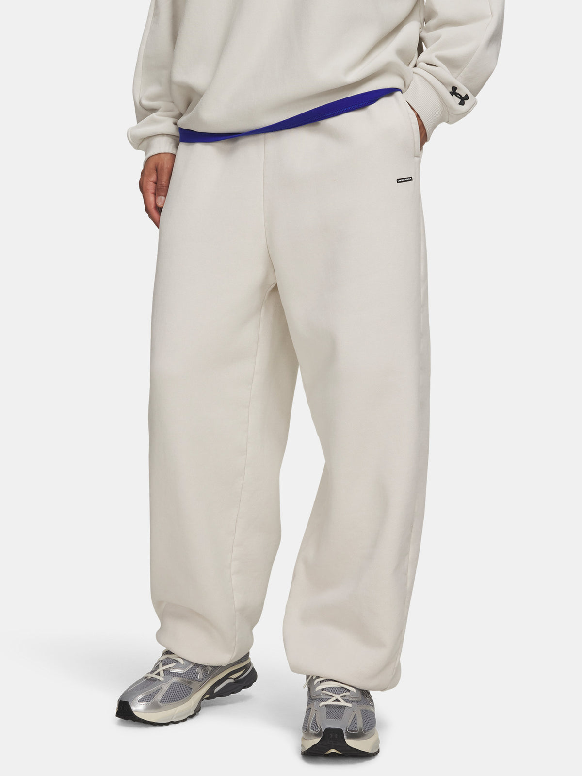 Under Armour Férfi sportnadrág UA Icon HW Flc Washed fehér nadrág