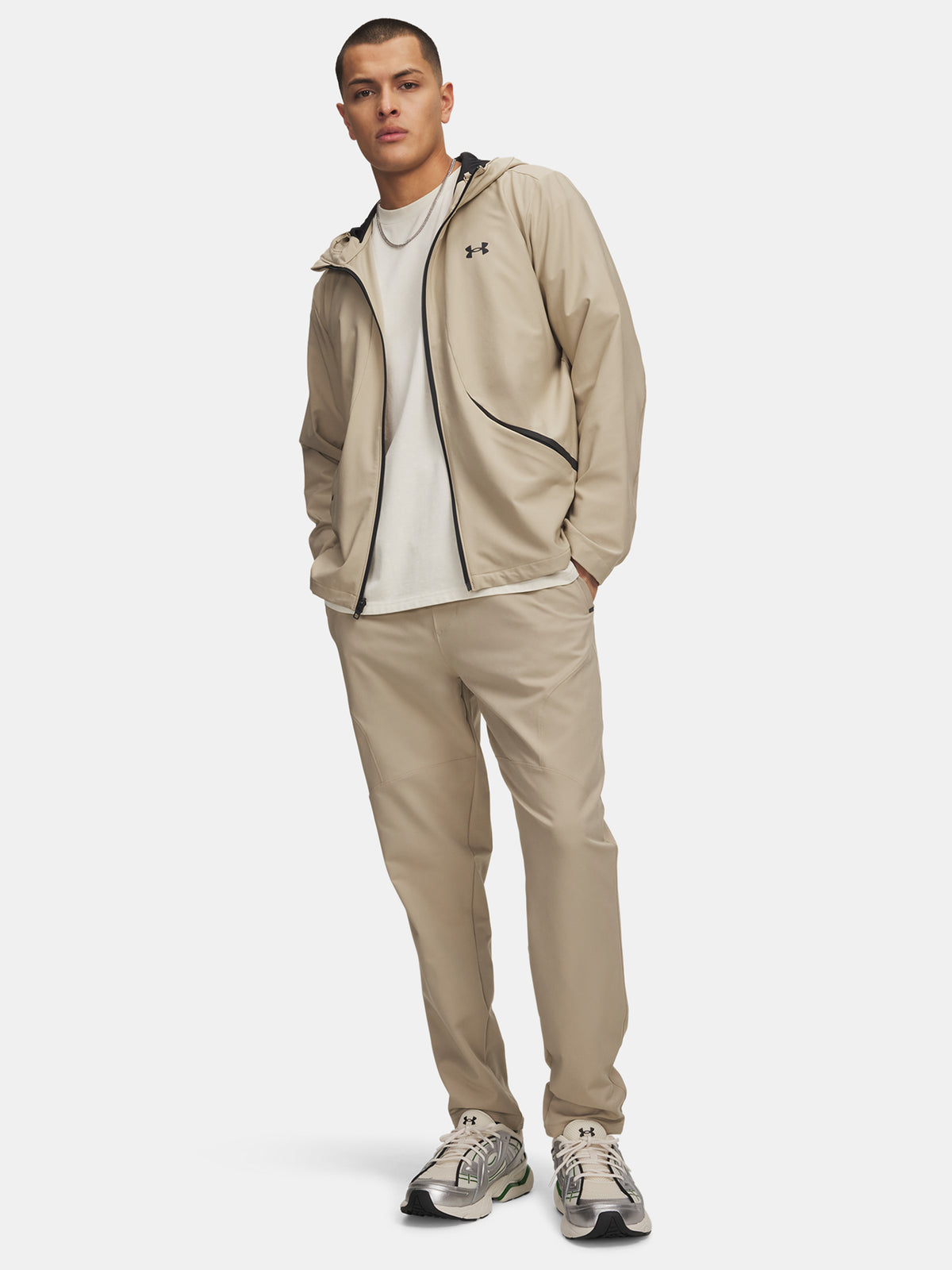 Férfi sportnadrág Under Armour UA Unstoppable Tapered Pants-BRN barna nadrág