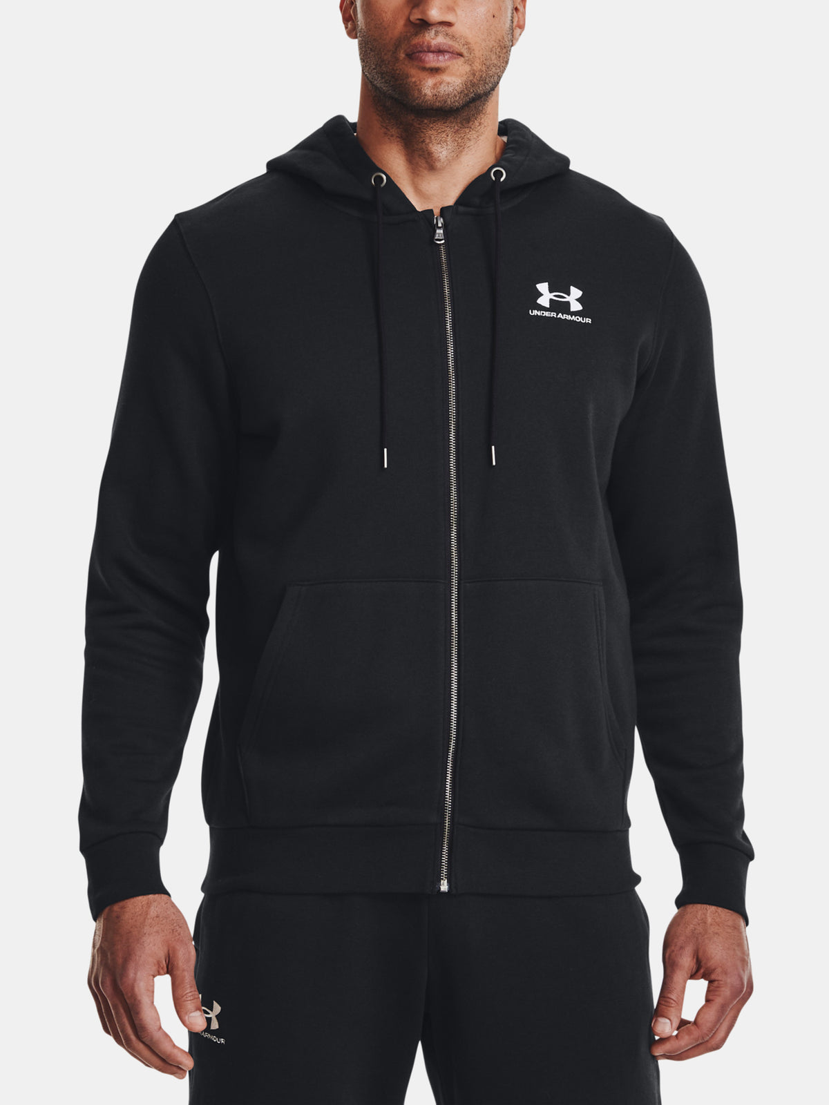 Under Armour Férfi UA Essential Fleece FZ Hood Kapucnis pulóver