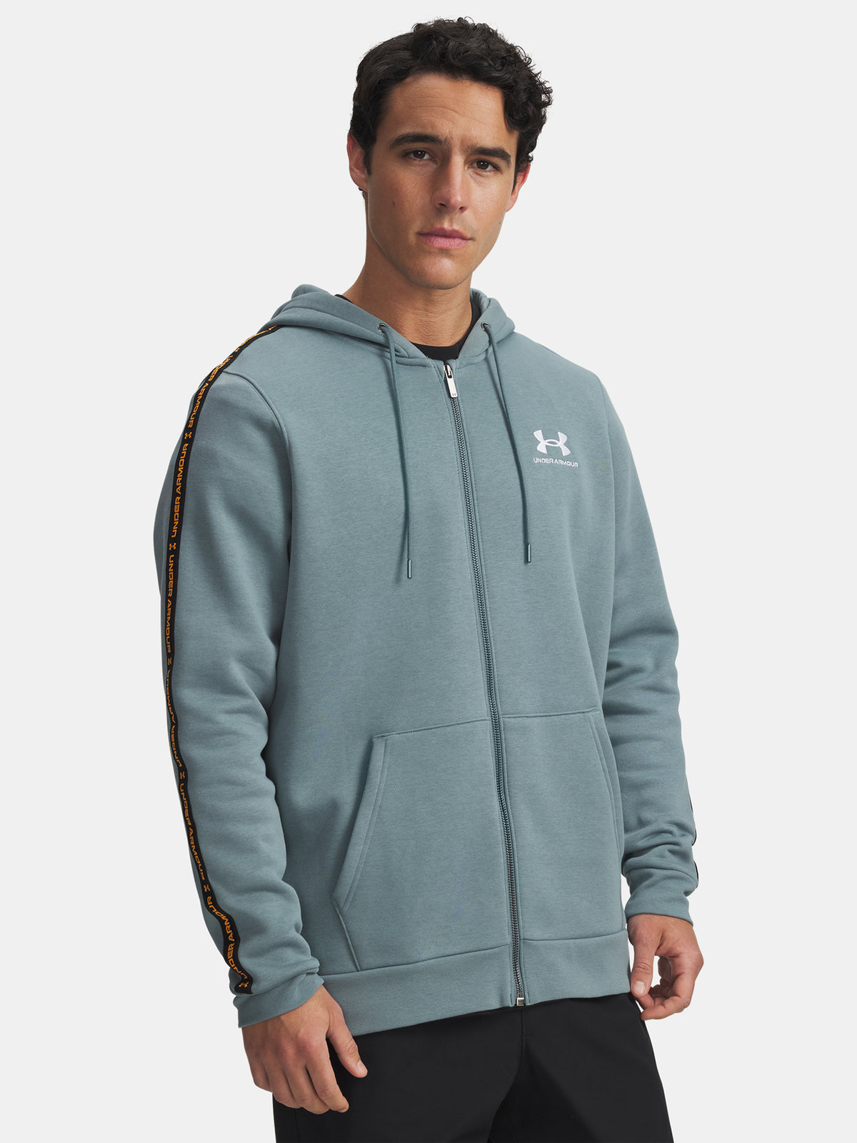 Under Armour Férfi UA Icon Fleece FZ Taping-BLU Kapucnis pulóver