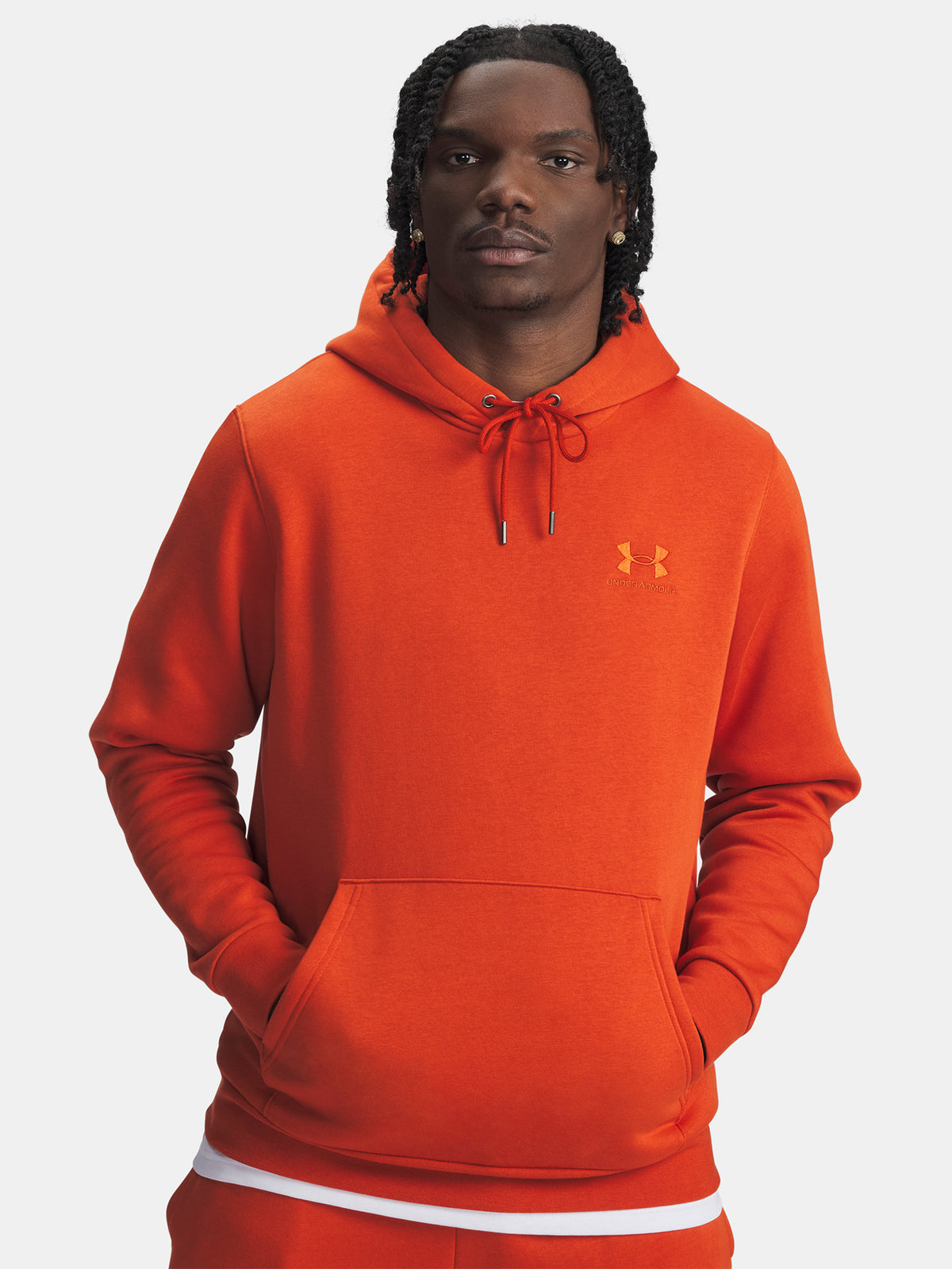 Under Armour Férfi UA Icon Fleece Hoodie-ORG Kapucnis pulóver