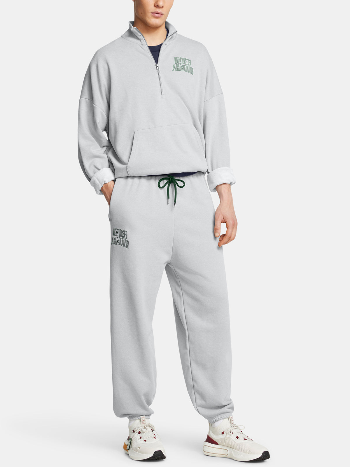 Under Armour Férfi UA Icon HWT Terry OS sportnadrág nadrág, szürke