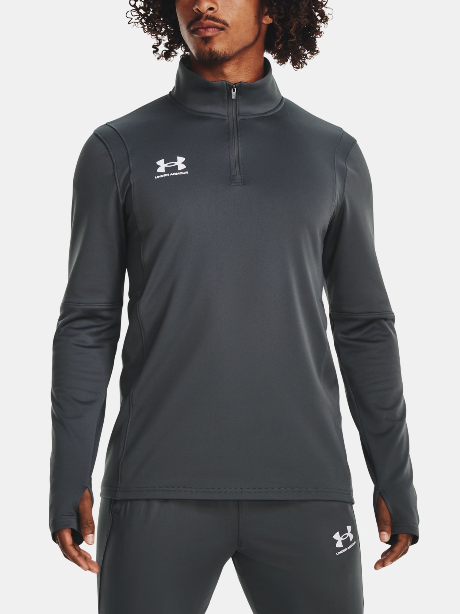 Under Armour Férfi UA M\'s Ch. Midlayer-GRY Hosszú ujjú póló