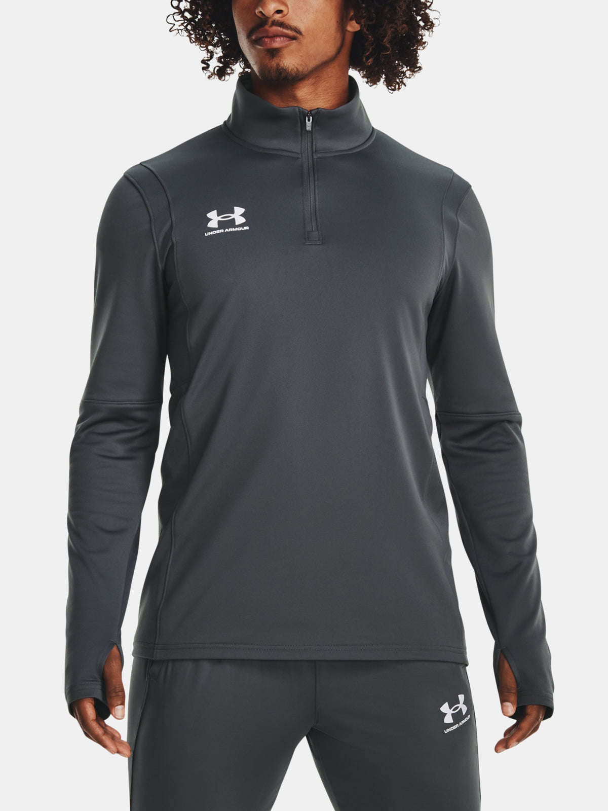 Under Armour Férfi UA M\'s Ch. Midlayer-GRY Hosszú ujjú póló