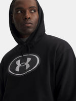Under Armour Férfi UA Rival Flc Branded Hoodie fekete pulóver