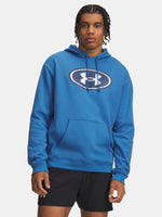 Under Armour Férfi UA Rival Flc Branded Hoodie kék pulóver