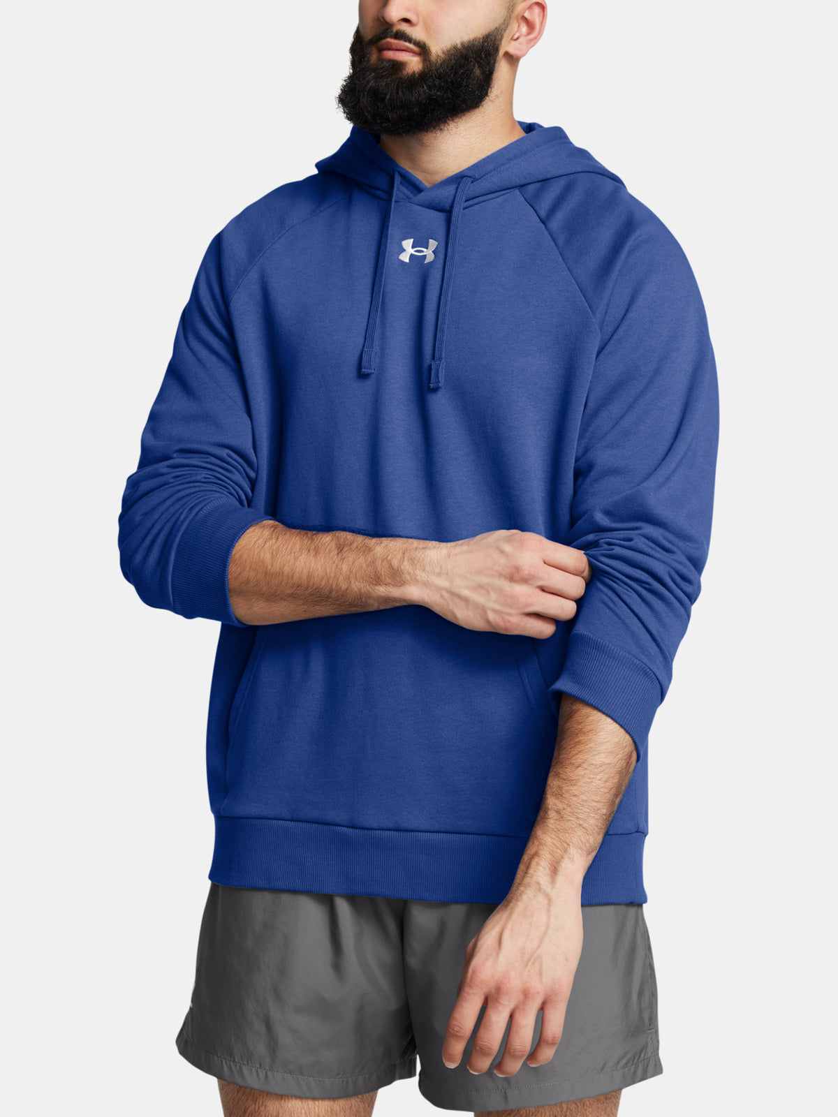 Under Armour Férfi UA Rival Fleece Hoodie-BLU Kapucnis pulóver