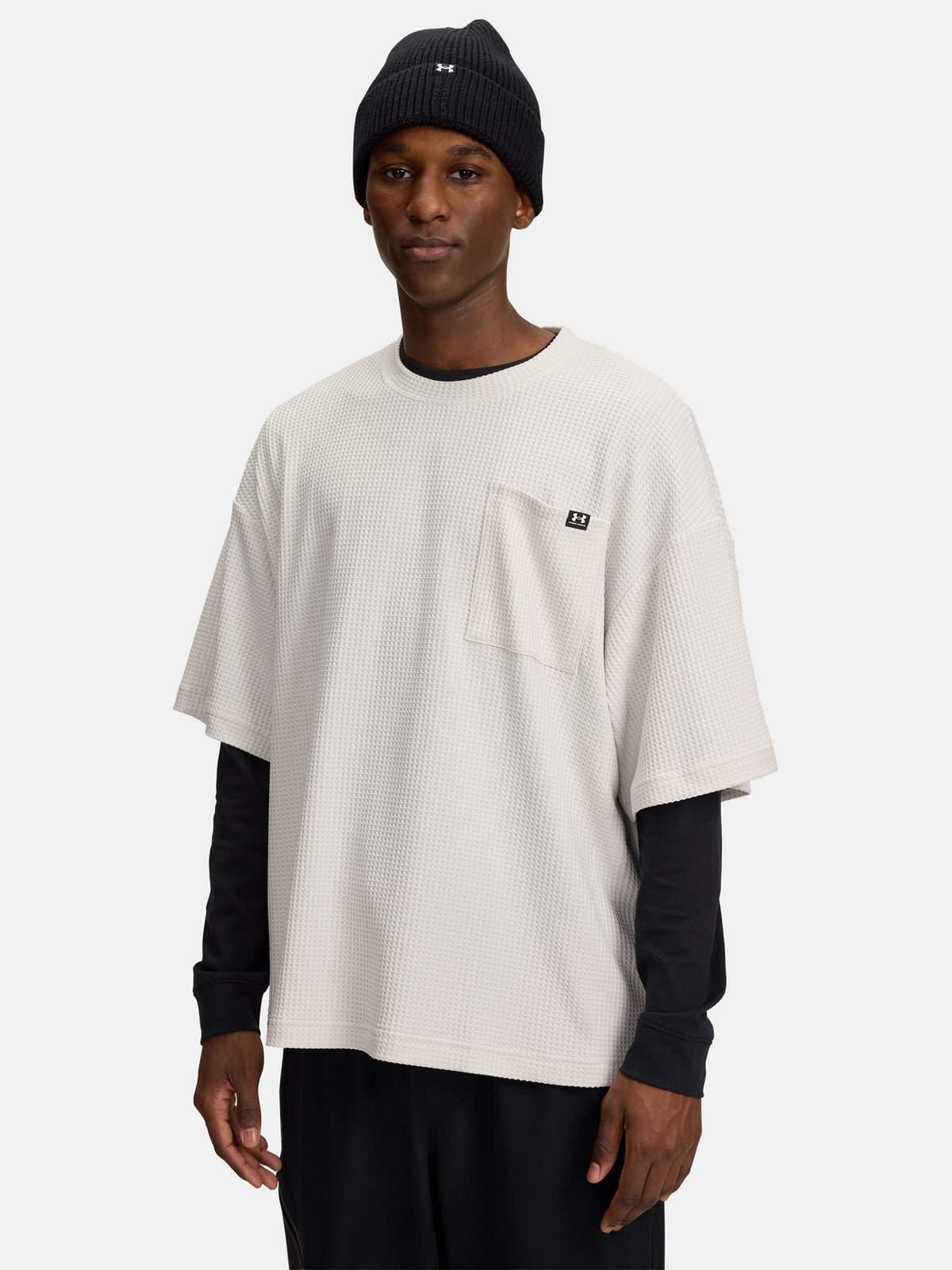 Under Armour Férfi UA Rival Waffle Crew-WHT póló