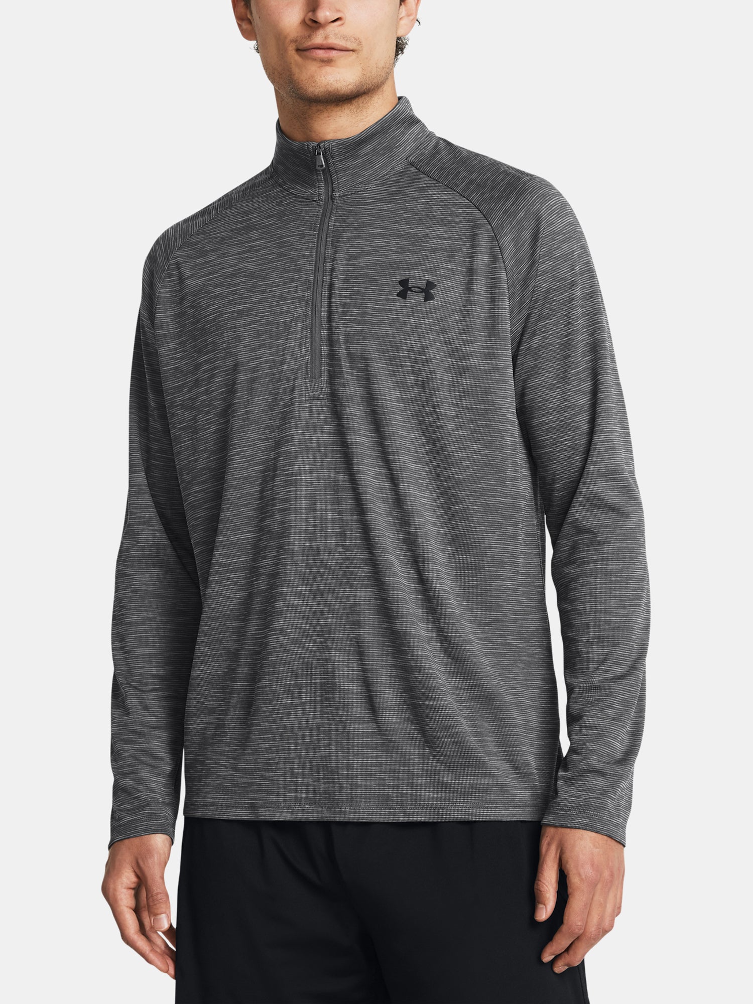 Under Armour Férfi UA Tech Textured 1/2 Zip Hosszú ujjú póló