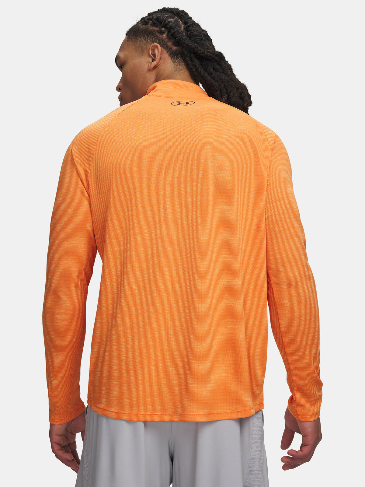 Under Armour Férfi UA Tech Textured 1/2 Zip narancssárga póló