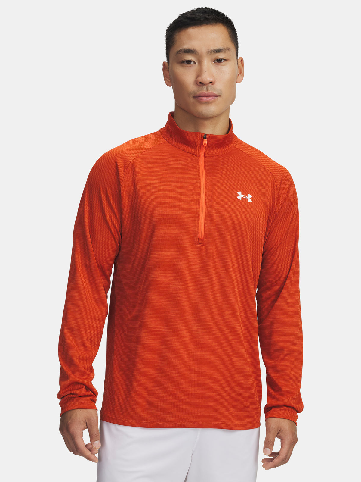 Under Armour Férfi UA Tech Textured 1/2 Zip-ORG Hosszú ujjú póló