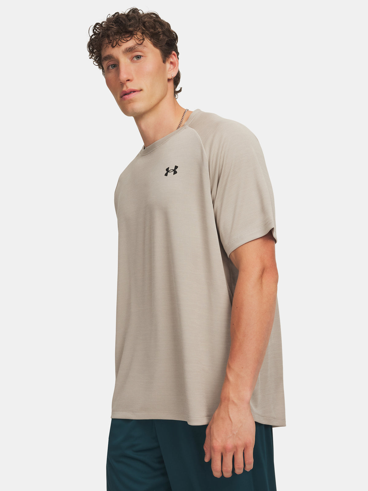 Under Armour Férfi UA Tech Textured SS barna póló