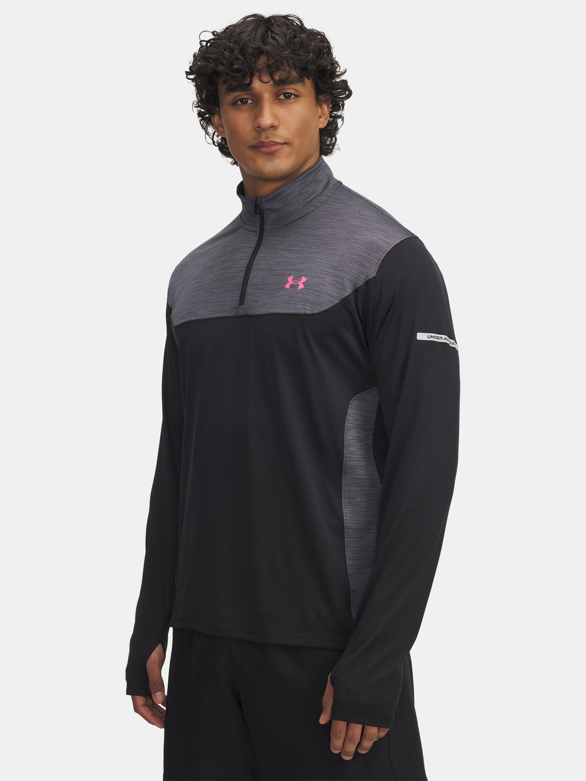Under Armour Férfi UA Tech Utility 1/4 Zip-BLK Hosszú ujjú póló