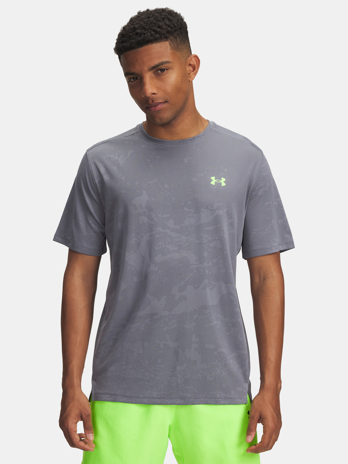 Under Armour Férfi UA Tech Vent Jacquard SS-GRY póló