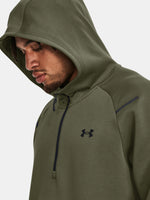 Under Armour Férfi UA Unstoppable Flc Kapucnis pulóver zöld