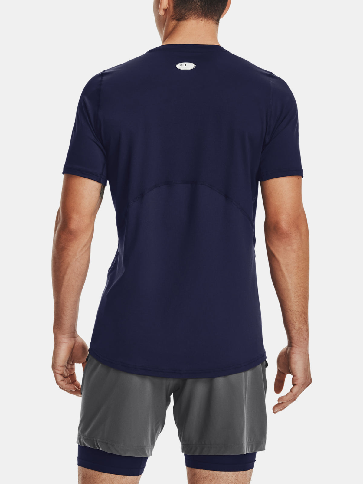 Férfi Under Armour HG Armour Fitted SS kék póló