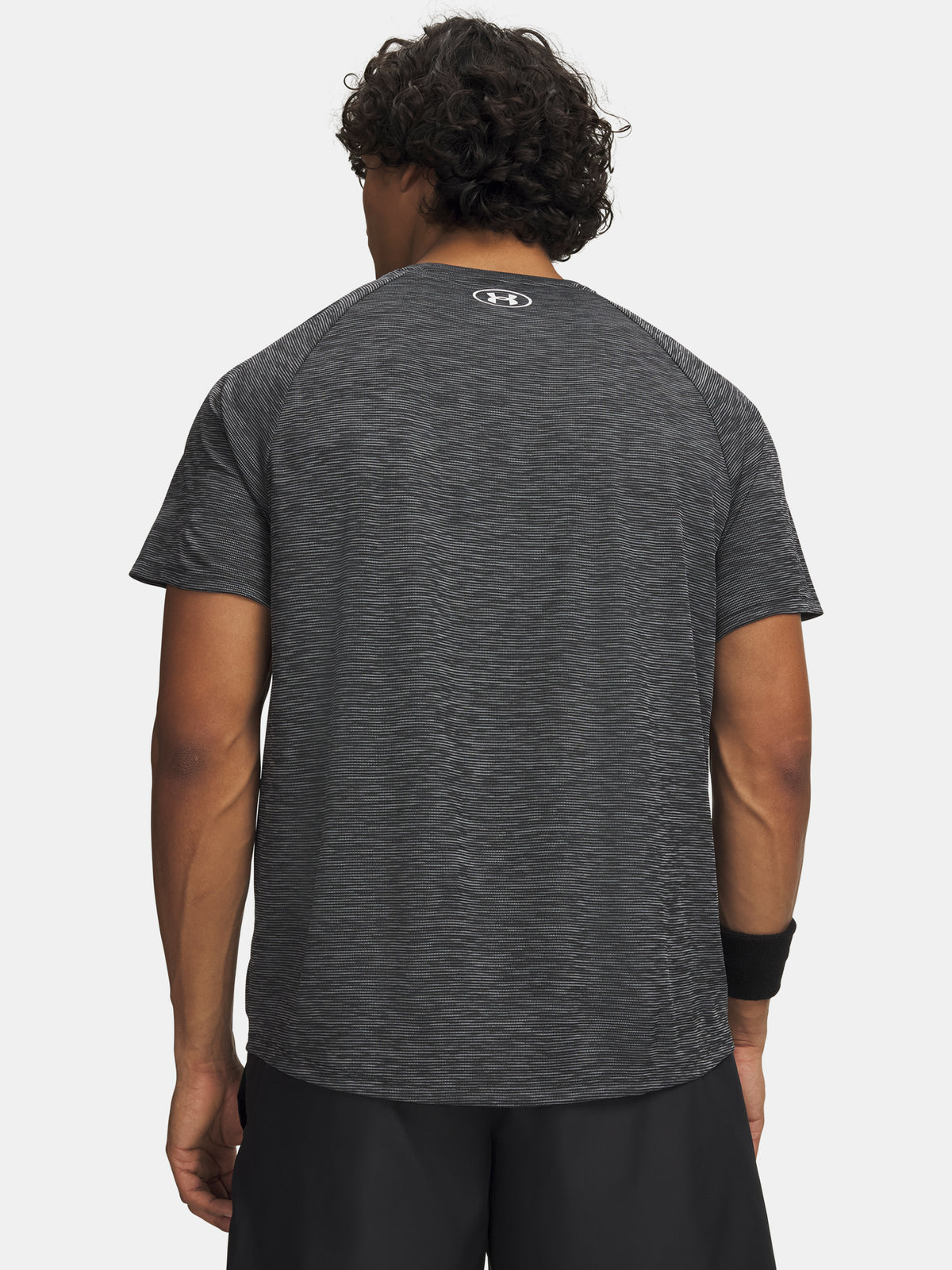 Férfi Under Armour UA Tech Textured SS-BLK szürke póló