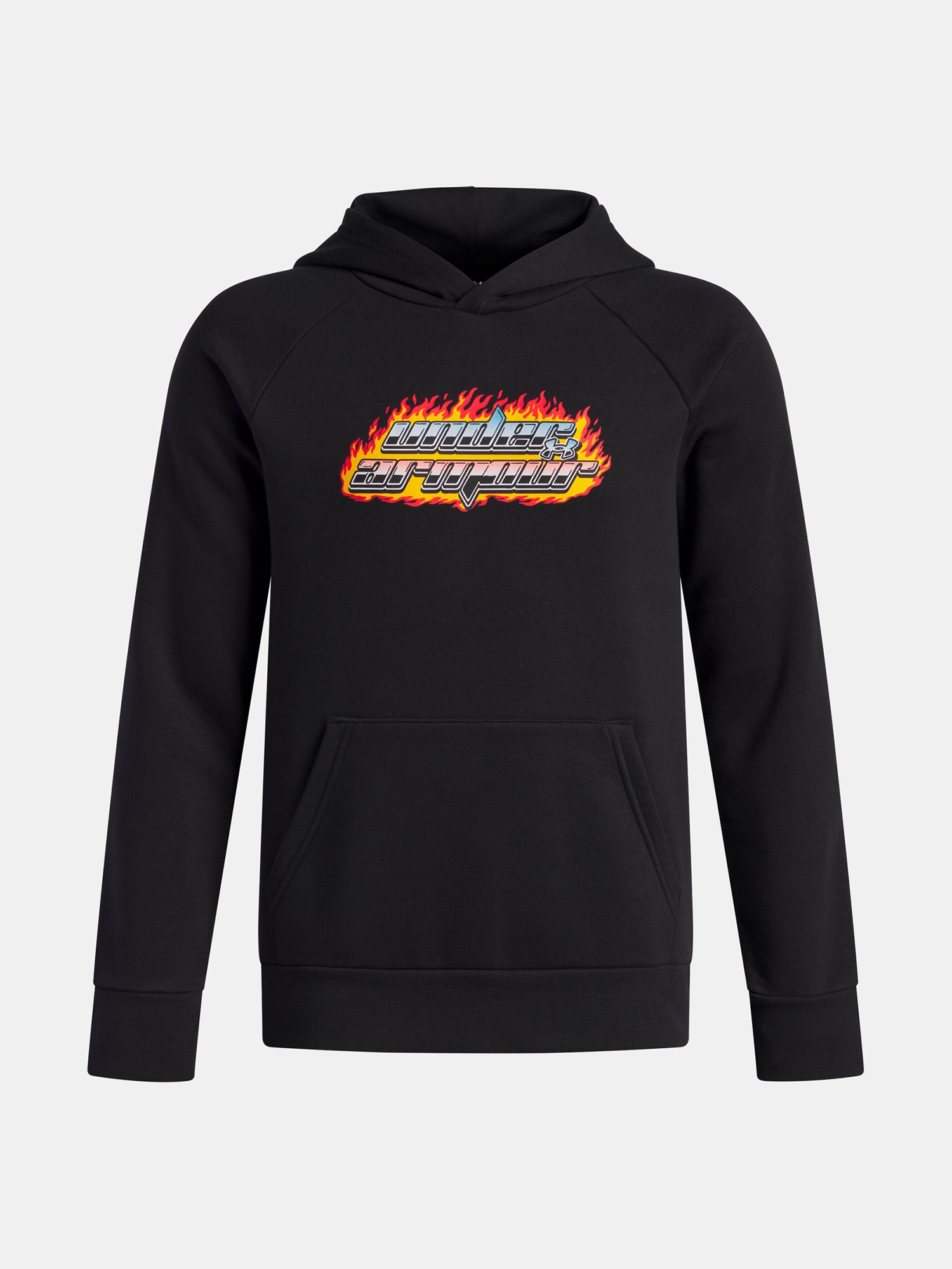 Under Armour Fiú UA Rival Flc Flamin Wdmrk HD-BLK Kapucnis pulóver
