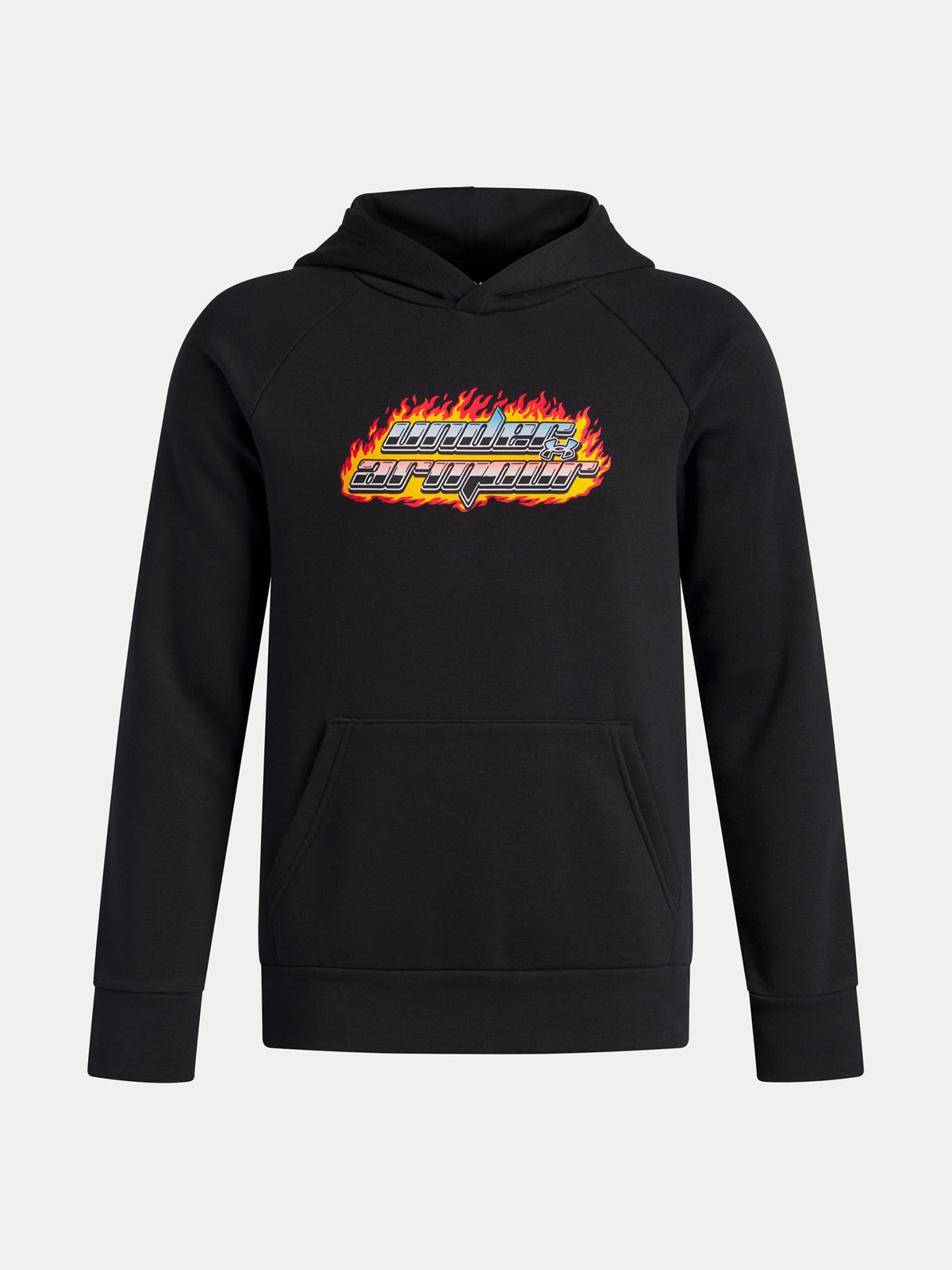 Under Armour Fiú UA Rival Flc Flamin Wdmrk HD-BLK Kapucnis pulóver