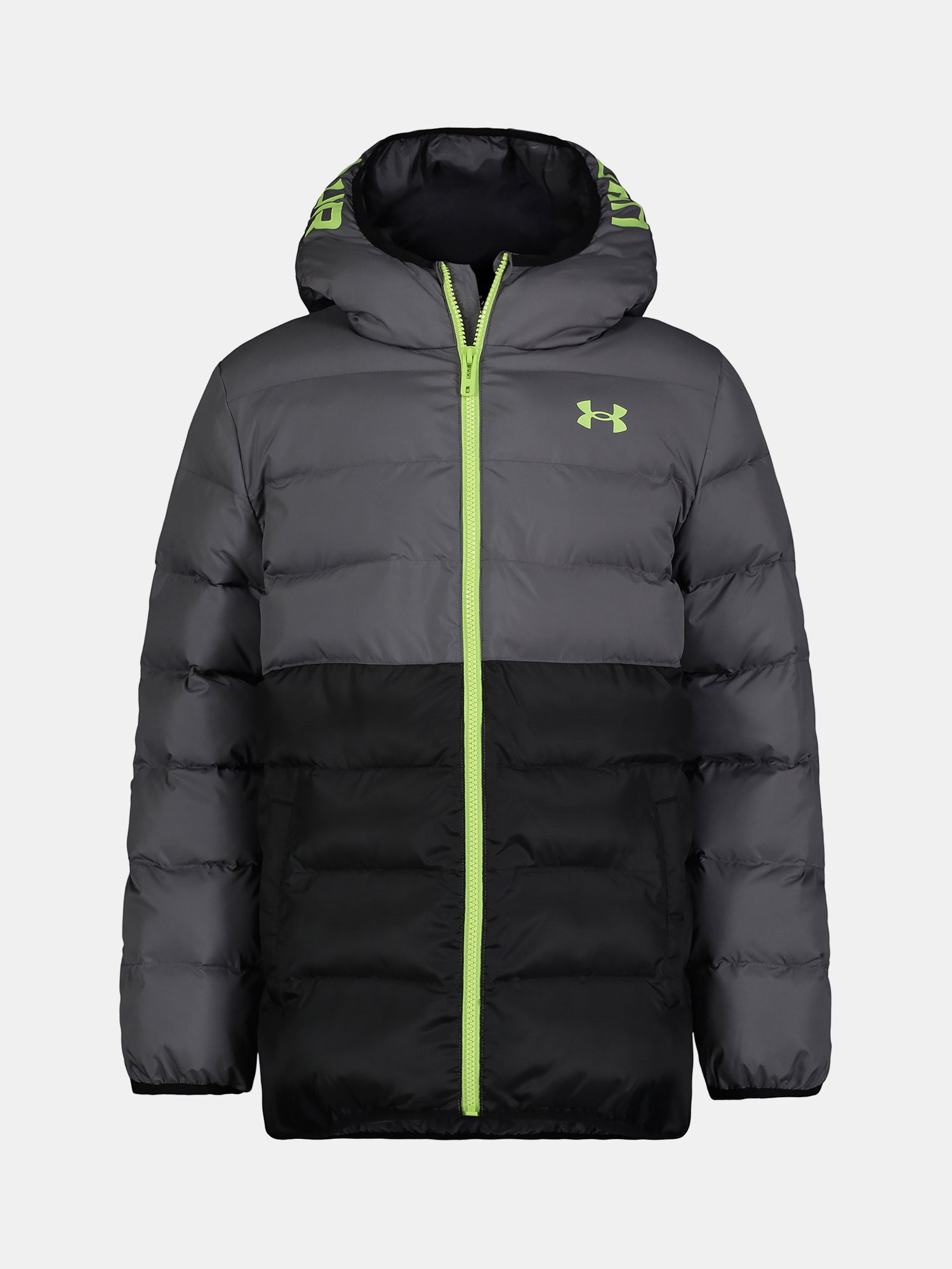 Fiú Under Armour UA PRONTO COLORBLOCK PUFFER JACKET szürke kabát