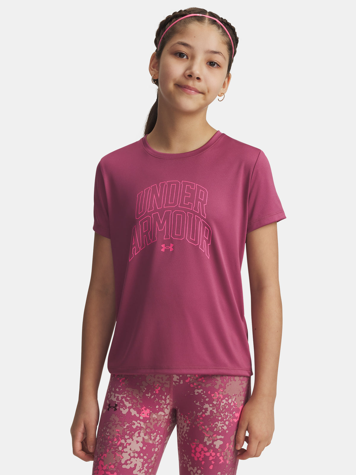 Under Armour Lány Tech Varsity Graphic SS-RED póló
