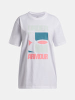 Lányka Under Armour UA G BLOCK LOGO OS SS fehér gyerek póló