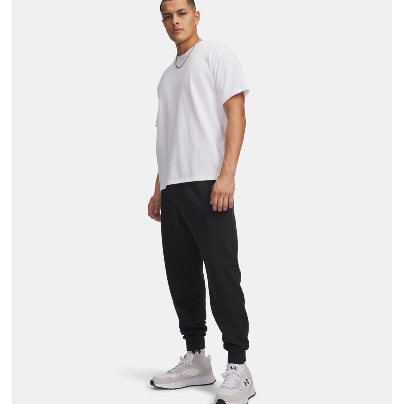 Under Armour Men's Rival Fleece Joggers, Black, 1379774 001, fekete férfi nadrág 143582L